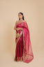 Meher - Pink & Red Designer Tissue Silk Booti Saree