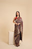 Ajrakh Dola - Silk Blue Saree
