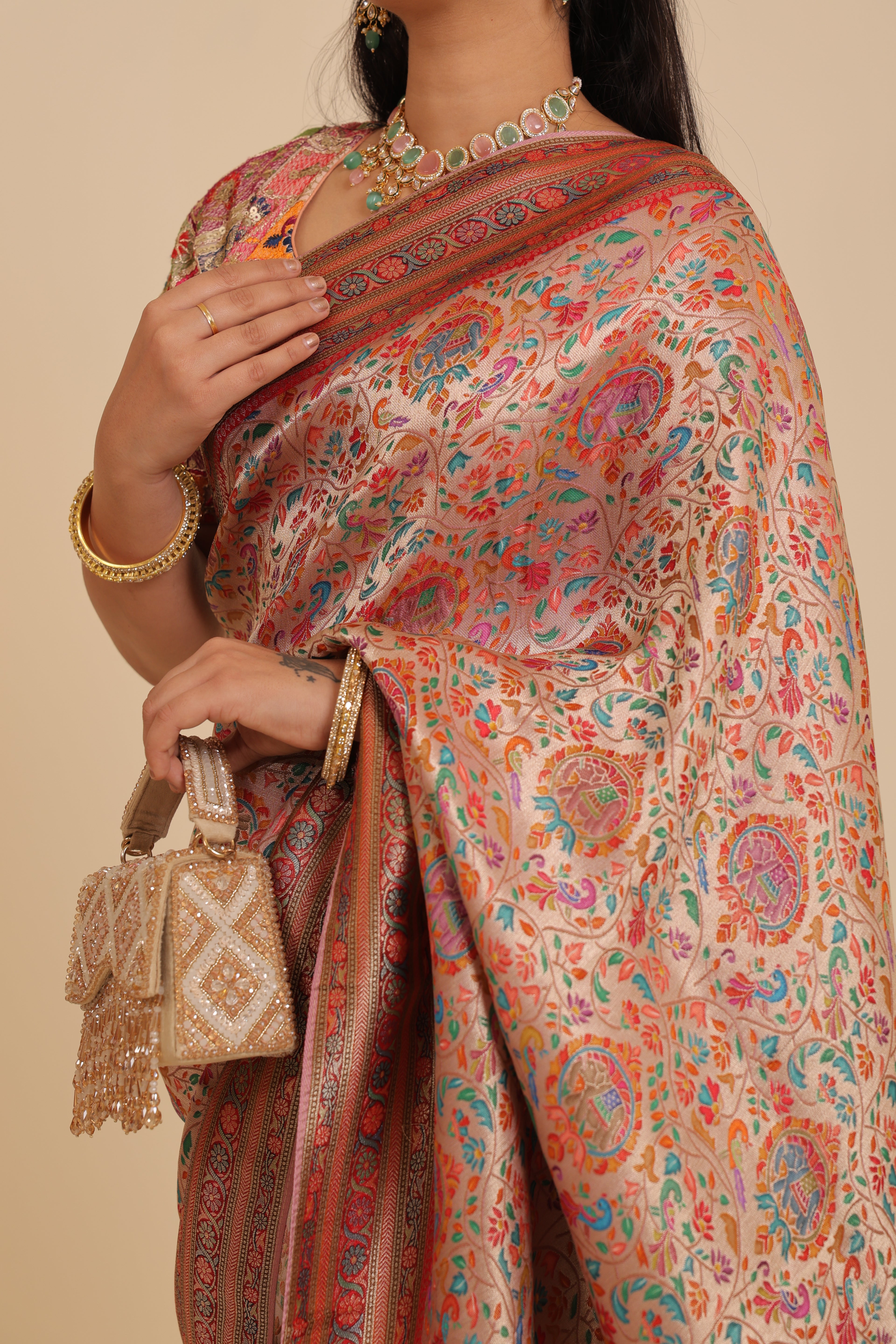 Ruhani - Kanchivaram Pashmina Saree