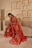 Paithani Dark Red Silk Saree