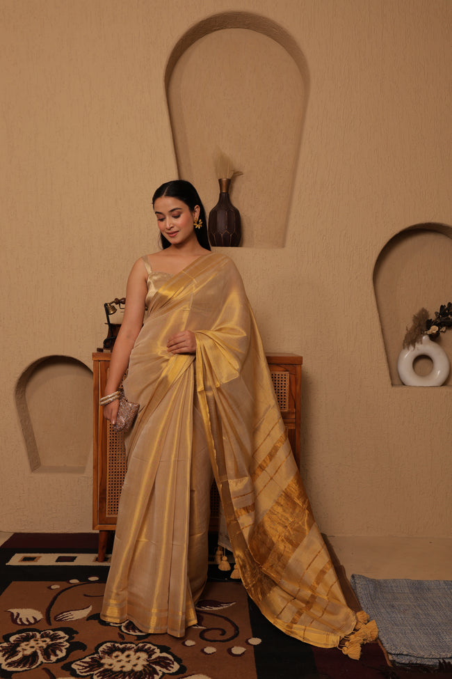Meher - Kerala Tissue Silk Saree Main Image