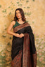 Ruhani - Black Pashmina Saree